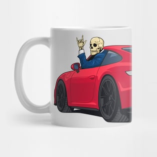 car 911 GT3 skull metal hands Mug